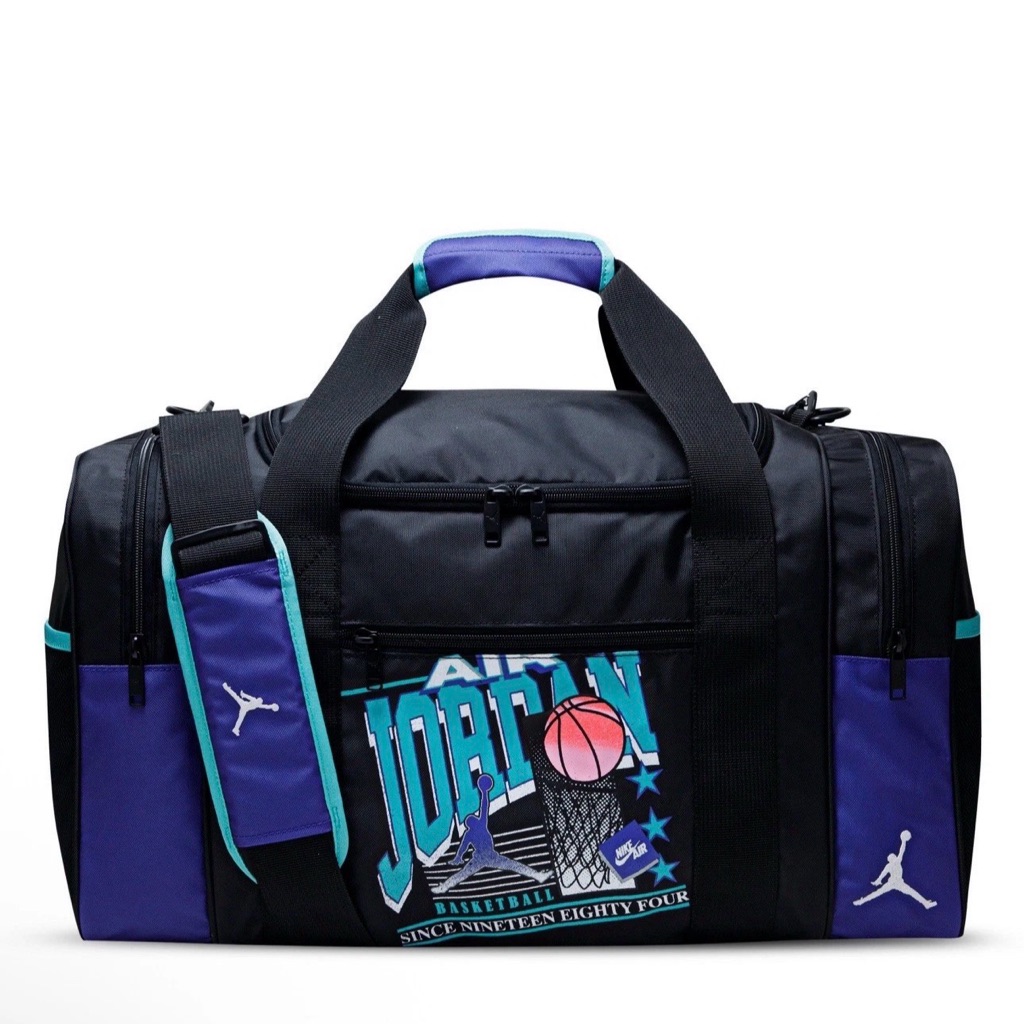 Brand New Mens Authentic Jordan 84 Vintage Duffle Bag 25l Travel Gym Black Brand New Mens Authentic Jordan 84 Vintage Duffle Bag 25l Travel Gym Black